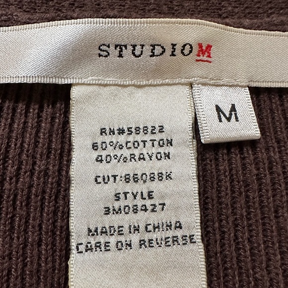 Studio M - Long Brown Cardigan - Sweater - Picture 5 of 5
